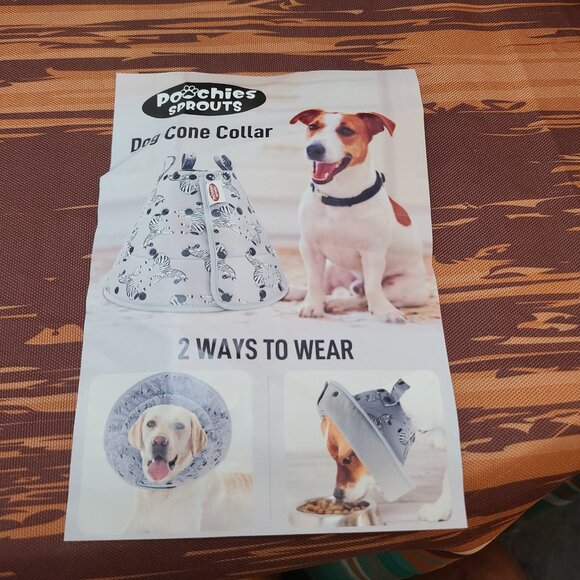 Poochies Sprouts Dog Cone Collar Surgery Medical Recovery Sz Small New Open Box. - Picture 4 of 4